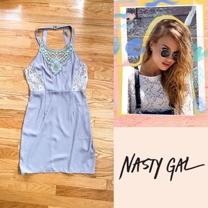 Nasty Gal NWOT Crochet Open Back Dress